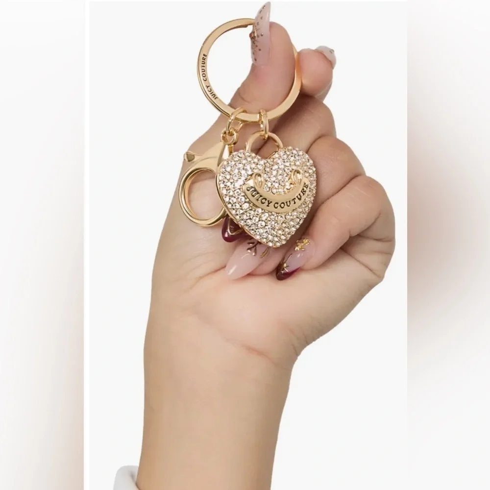 Juicy Couture Sparkling Gold Heart Key Holder